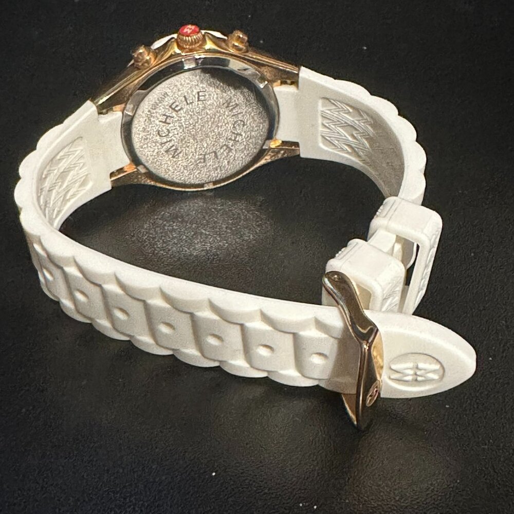Michele Tahitian Jelly Bean Watch - White (MWW12D000015) - BRAND NEW BATTERY - Picture 8 of 14